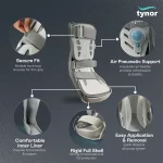 Tynor Walker Boot Air Pro | Short & Long | Pneumatic Fracture Walking Boot for Foot & Ankle Support - Image 3