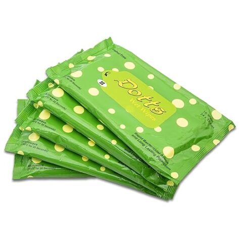 MEDITROVE Dots Wet Wipe Enriched with Skin Conditioners Wet Wipes With Aloe Vera 24X32 Cms 10 Wipes Per Pack