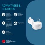 Omron NE-C 106 Ultra Compact & Low Noise Compressor Nebulizer For Child & Adult, White Color - Image 3