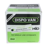 Dispovan 2ml Syringe with 24G Needle