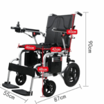 Electric Wheelchair, Lightweight, Compact, Wheelchair, Electric Wheelchair, All Terrain Electric Mini Car, Folding, Wheelchair, Electromagnetic Brake, Walking Assistance, Load Capacity 264.7 - Image 3