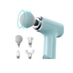 Meditrove Mini Handheld Massage Gun – Deep-Tissue Body Pain Relief & Muscle Recovery – 6 Speed Levels, 4 Massage Heads, Cordless, Type‑C Rechargeable