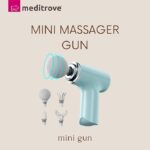 Meditrove Mini Handheld Massage Gun – Deep-Tissue Body Pain Relief & Muscle Recovery – 6 Speed Levels, 4 Massage Heads, Cordless, Type‑C Rechargeable - Image 2