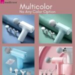 Meditrove Mini Handheld Massage Gun – Deep-Tissue Body Pain Relief & Muscle Recovery – 6 Speed Levels, 4 Massage Heads, Cordless, Type‑C Rechargeable - Image 3