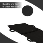 Meditrove Nylon Foldable Soft Stretcher With Safety Belt, Emergency Portable Stretcher For Patient | Foldable Patient Transport Stretcher with Handle with Carrying Bag (Black) - Image 8