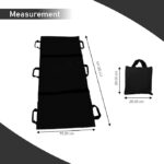 Meditrove Nylon Foldable Soft Stretcher With Safety Belt, Emergency Portable Stretcher For Patient | Foldable Patient Transport Stretcher with Handle with Carrying Bag (Black) - Image 5