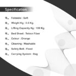 Meditrove Nylon Foldable Soft Stretcher With Safety Belt, Emergency Portable Stretcher For Patient | Foldable Patient Transport Stretcher with Handle with Carrying Bag (Black) - Image 3