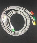 Meditrove Biometric Cables 3 Lead ECG Cable Compatible With GE (Cardioserve 10 Pin)-Clip Type.