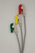 Meditrove Biometric Cables 3 Lead ECG Cable Compatible With GE (Cardioserve 10 Pin)-Clip Type. - Image 2