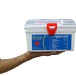 Plastic First Aid Kit Storage Box- Friend In Need- Set With Medicine (Carry Case)