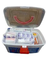Plastic First Aid Kit Storage Box- Friend In Need- Set With Medicine (Carry Case) - Image 3