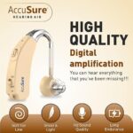 AccuSure Digital Hearing Aid Amplifier for Adults & Seniors – Rechargeable, Volume Control, Small & Lightweight Sound Enhancer - Image 3