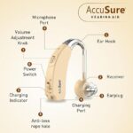 AccuSure Digital Hearing Aid Amplifier for Adults & Seniors – Rechargeable, Volume Control, Small & Lightweight Sound Enhancer - Image 6