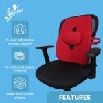 Flamingo Back Rest Support for Orthopedic Support | Foam Back Rest Cushion | Designed for Chairs, Car Seat | Improves Posture with Adjustable Seat Cushion - Image 2