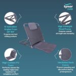 TYNOR Bed Back Rest |Back Rest Bed Chair for Comfort & Support | for Reading & Relaxation | Foldable & Portable | Universal Size, 1 Unit (Grey) - Image 4