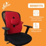 Flamingo Back Rest Support for Orthopedic Support | Foam Back Rest Cushion | Designed for Chairs, Car Seat | Improves Posture with Adjustable Seat Cushion - Image 8