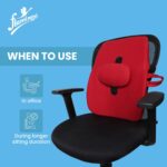 Flamingo Back Rest Support for Orthopedic Support | Foam Back Rest Cushion | Designed for Chairs, Car Seat | Improves Posture with Adjustable Seat Cushion - Image 7