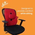 Flamingo Back Rest Support for Orthopedic Support | Foam Back Rest Cushion | Designed for Chairs, Car Seat | Improves Posture with Adjustable Seat Cushion - Image 4