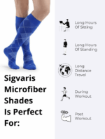Support Stockings – Sigvaris Microfiber Shades – For Men (Argyle) - Image 4