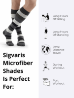 Support Stockings – Sigvaris Microfiber Shades – For Men (Stripe) - Image 4