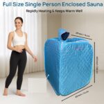 Kawachi Portable Steam Therapy Sauna Steam Bath Cabin Without Steam Generato - Image 2