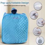 Kawachi Portable Steam Therapy Sauna Steam Bath Cabin Without Steam Generato - Image 5