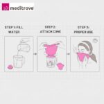 MEDITROVE Coronation Electric Steam Vaporizer for Face & Body | Facial Sauna, Steam Inhaler & Vapourizer | With 3 Attachments for Adults & Kids | Easy Home Use for Cold & Cough Support (Pink) - Image 6