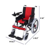 HeroEco Med MHL 1007-S (LA) Foldable Electric Wheelchair with Spoke Wheels and wide tyres (Lead Acid Battery) - Image 5