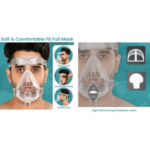 MEDITROVE CPAP/BiPAP Full Face Mask with Head Strap | Universal Fit for All CPAP & BiPAP Machines | Transparent Sleep Apnea Mask for Comfortable & Leak-Free Therapy - Image 3