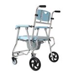 Meditrove - Folding Shower Commode Wheelchair for Adults – Lightweight Aluminium Frame - Image 2
