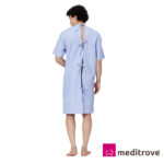 Meditrove Unisex Patient Hospital Gown – Comfortable Striped Cotton Dress (Universal) - Image 2