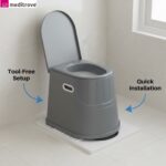 Meditrove Heavy Duty Indian Toilet to Western Converter Stool for Adults & Elderly | Portable Commode Toilet Stool for Patients, Handicap Users & Pregnant Women - Image 3