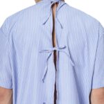 Meditrove Unisex Patient Hospital Gown – Comfortable Striped Cotton Dress (Universal) - Image 3