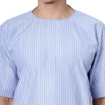 Meditrove Unisex Patient Hospital Gown – Comfortable Striped Cotton Dress (Universal) - Image 4