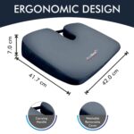 AccuSure Orthopedic Coccyx Seat Cushion for Back, Hip & Tailbone Support - Image 2