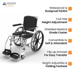 Frido Prime SSS100 - Self Propelled Shower & Commode Wheelchair - Image 3