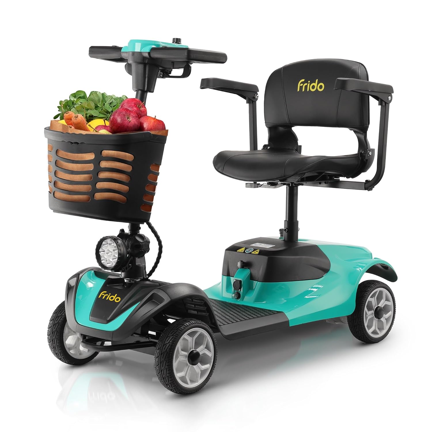 71Znqkg8jXL._SL1500_ Frido Cruise Foldable Mobility Scooter with 360° Rotatable Seat & Adjustable Speed - Image 1