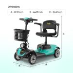 Frido Cruise Foldable Mobility Scooter with 360° Rotatable Seat & Adjustable Speed - Image 9