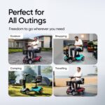 Frido Cruise Foldable Mobility Scooter with 360° Rotatable Seat & Adjustable Speed - Image 3