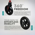 Arrex - Toru Foldable Travel Wheelchair with Attendant-Controlled Brakes | Lightweight Portable Wheelchair. - Image 4