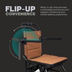 Arrex - Toru Foldable Travel Wheelchair with Attendant-Controlled Brakes | Lightweight Portable Wheelchair. - Image 8