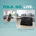 Arrex - Toru Foldable Travel Wheelchair with Attendant-Controlled Brakes | Lightweight Portable Wheelchair. - Image 7