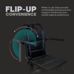 Arrex Ken Lightweight Foldable Manual Wheelchair with Safety Belt & Hand Brakes | Portable Travel Wheelchair - Image 6