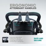 Arrex Ken Lightweight Foldable Manual Wheelchair with Safety Belt & Hand Brakes | Portable Travel Wheelchair - Image 2