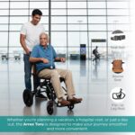 Arrex - Toru Foldable Travel Wheelchair with Attendant-Controlled Brakes | Lightweight Portable Wheelchair. - Image 9