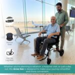 Arrex Ken Lightweight Foldable Manual Wheelchair with Safety Belt & Hand Brakes | Portable Travel Wheelchair - Image 9