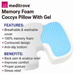 Meditrove Memory Foam Gel Coccyx Seat Cushion - Image 6