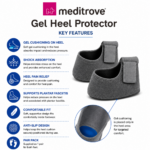 Meditrove Gel Heel Protector | Soft Gel Cushion Heel Sleeve for Heel Pain & Pressure Relief | Pair | Universal - Image 3