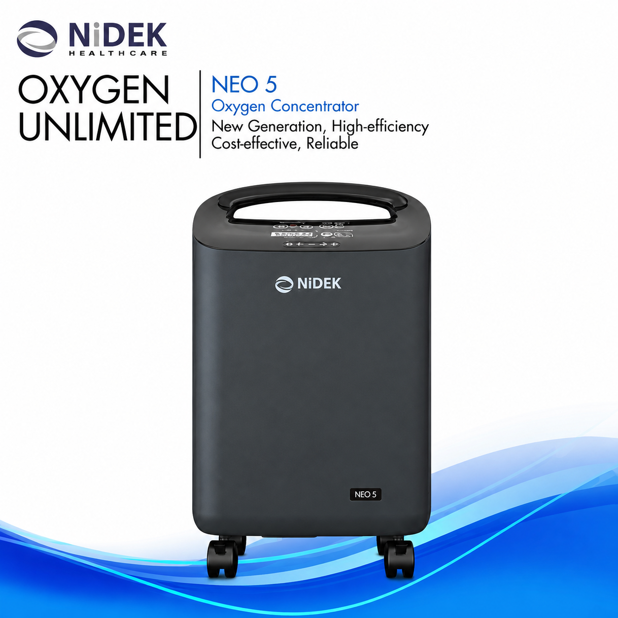 ChatGPT Image Aug 3, 2026, 05_21_23 PM NIDEK NEO 5 Oxygen Concentrator | 5 LPM | Lightweight Home Oxygen Machine - Image 1