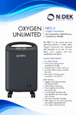 NIDEK NEO 5 Oxygen Concentrator | 5 LPM | Lightweight Home Oxygen Machine - Image 2
